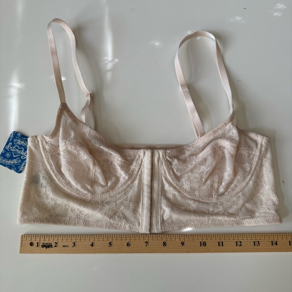 NWT Intimately Free People Lace Underwire Corset Front Hook Bustier bra large - Picture 8 of 12